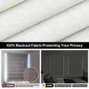 LazBlinds No Drill TDBU Roman Shades, Blackout - White, 23" W x 48" H