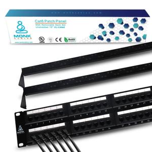 MONK CABLES | CAT6 Patch Panel | Puchdown | 48 Port MONK CABLES | CAT6 Patch Panel | Puchdown | 48 Port