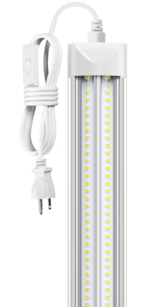 LED Grow 'Shop Lights,Super Bright 19500LM 5000K 8FT Led Shop Light, Linkable 2FT 14W Garage Ceiling Lights for Garage Ceiling Workshop Warehouse