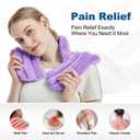 MORLIDEN Neck Heating Pad Microwavable for Shoulders, Warmer Wrap Microwave Heating Pad for Neck and Shoulders for Pain Relief (Purple)