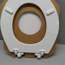 Mayfair Cassel Slow Close Toilet Seat, Easy Clean, Non Slip Premium Wood Seat, Easy Install, Made in USA, Round, White
