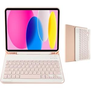 Nsyee Keyboard Case Compatible with iPad A16 11 inch 2025 (A3354/A3355/A3356), iPad 10th Generation 10.9 inch 2022 (A2696/A2757/A2777), Detachable Bluetooth US Layout Keyboard Case