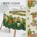 St. Patrick's Day Round Tablecloth 60 Inch Polyester Washable Table Cover Home Decor for Kitchen Dining Party Picnic