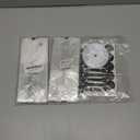 YunKo Cookie Bags for Gift Giving Clear Cellophane Treat Bags for Favors Mini Loaf, Bundt Cake, Hot Cocoa Bomb Packaging With Stickers(100PACK, Black Dot) (Grey)