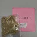 CJL HAIR Large Messy Bun Hair Piece Wavy Curly Scrunchies Synthetic Chignon Ponytail Hair Extensions Thick Updo Hairpieces for Women Dirty Blonde