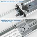 homdiy 5 Pair Soft Close Drawer Slides, 20 Inch 10 Pieces Heavy Duty Side Mount Ball Bearing, 3-Section Full Extension, 100LB Capacity (Silver) for Cabinets
