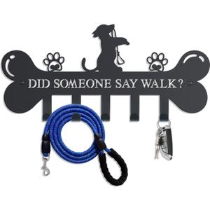 Bnesi Dog Leash Holder for Wall Modern Dog Stuff Wall Organizer Cute Wall Hook for Dog Leash Farmhouse Key Holder Wall Mount Dog Leash Hook for Home Entryway Wall Decor for Dog Lover (Lovely)