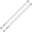 Hypool 2-Pack UVB Reptile Light 10.0 Bulb 15W 18inch T8 Fluorescent Desert Lamp UVA for Bearded Dragon Tortoise Reptile & Amphibian (15W 18inch 10.0 Bulb G13) (White)