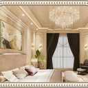 36x24'' Farmhouse Wood Decorative Wall Mirrors with Beads, Boho Large Wide Arch Mirror for Living Room, Bedroom, Entryway, Fireplace