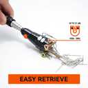 Gifts for Dad, Magnetic Pickup Tool with LED, Telescoping Magnet Flashlight, Cool Gadgets Stocking Stuffers for Teen Boys, Christmas Gifts for Men, Husband, Handyman, Boyfriend, Him, Dad, Black