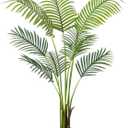 Artificial Golden Cane Palm Tree 4 Feet Faux Plant for Home Decor Indoor Outdoor Faux Areca Palm Tree in Pot for Home Office Perfect Housewarming Gift with Adjustable Trunks