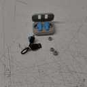 Skullcandy Dime In-Ear Wireless Earbuds, 12 Hr Battery, Microphone, Works with iPhone Android and Bluetooth Devices - Grey/Blue