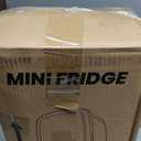 Mini Fridge, 6L Skincare Fridge with LED light and HD Mirror, AC/DC Makeup Fridges for Skin Care, Cosmetic Storage, Chill Face Mask Drink, Small Refrigerator for Bedroom Dorm Desktop, Black