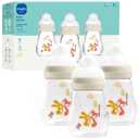 MAM 6oz Premium Glass Wide Neck Baby Bottle with Slow Flow Breastfeeding-Like Silicone Nipple, Easy to Clean,BPA Free, 0+ Months, Easy Switch Between Breast and Bottle, Made in Europe, 3 Pack Unisex