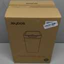 MOPALL 2 Pack Bathroom Trash Can with Lid, 3.6Gal + 2.4Gal Garbage Can with Pop-Up Lid, Small Trash Can Dog Proof, Slim Trash Bin Waste Basket for Toilet, Office, Bedroom, Living Room, Kitchen (White)