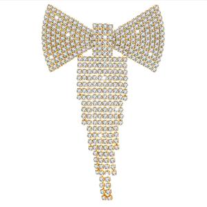 Rhinestone Butterfly Knot hair clips for women Girls Rhinestone Hair Barrettes Crystal Knot Gold Metal Hair Clip Bobby Pins Hair Accessories for Women and Girls Women's Fashion Hair Accessory