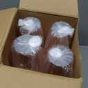 Jingmore 100 Pack 16 oz Disposable Plastic Cups Aluminum Party Tumbler Stackable Plastic Drinking Cups for Hot Cold Drinks Coffee Cocktail Beverage for Wedding Birthday Graduation Picnic(Rose Gold)