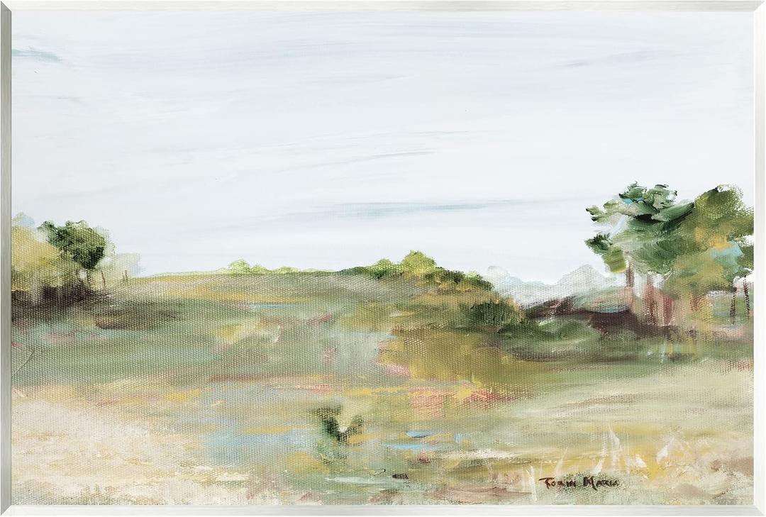 Grassland Nature Horizon Scene Wall Plaque Art,"18x12"