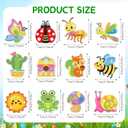 Frienda 24 Pcs Summer Diamond Painting Keychain Kits, 5d DIY Summer Diamond Art Animal Bee Frog Sun Ornaments Beginner Friendly Crafts for Family Decor Seasonal Gifts, small to medium