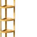 2026 New Bamboo Standing Shelf, 5 Tier Corner Shelf Stand, Free-Standing Shelf Units, Triangular Curved Corner Shelf Stand for Space-Saaving Display Ideal for Bathroom/Kitchen/Living Room Storage