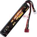 11.1V 1200mAh Airsoft Stick T Plug LiPo Battery 3S 30C Pack for Airsoft Guns AK47,MP5K,MP5,Scar,M249,AUG,AEG