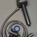 Cobbe Ion Drops Filtered Shower Head with Handheld, High Pressure 4+1 Spray Mode Showerhead with Filters, Built-in Power Wash for Hard Water - Remove Chlorine - Reduces Dry Itchy Skin, Luxury Gray