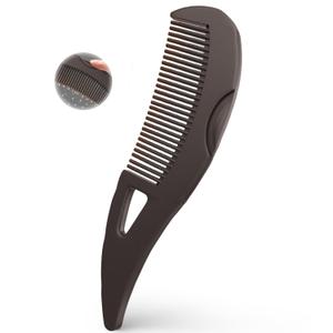 Dandruff Comb Fine Tooth Scalp Detox Comb Lice for Women, Men & Kids Stainless Steel Scalp Detoxing, Sweep & Massage Hair Brush Tool for Hair Care (Brown)