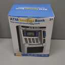 ATM Piggy Bank for Kids, ATM Machine for Real Money with Debit Card, Bill Feeder, Coin Recognition, Balance Calculator, Electronic Savings Safe Box, Gifts for Teen Boys Girls (Black)