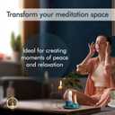 2 x 4-in-1 Palo Santo Holder, Sage & Incense Stick Burner  Ceramic White Ash Catcher Tray for Meditation, Yoga, Smudging & Spiritual Cleansing  Incense Holder for Sticks & Sage (Blue)