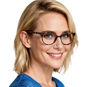 OCCI CHIARI Blue Light Reading Glasses Women Computer Round Readers for Petite Face (Gray)