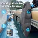 AWEMUFA Boat Fenders Easy to Install Bumper for Docking Ideal Fender for Pontoon, Bass, Jet Ski and Fishing Boats, One Size