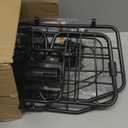 Rear Bike Basket, Aluminum Bike Cargo Rack, 22L Capacity Bicycle Basket, Foldable & Removable for Adult Bikes (Tube34mm), 165lbs Capacity, Includes Reflector & Bungee Cords