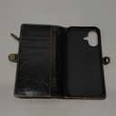 Defencase Compatible with iPhone 17 Case Wallet with RFID Blocking Card Holder for Women and Men, Fashion PU Leather Magnetic Snap Flip Zipper Strap Wallet Phone Case for iPhone 17 6.3", Coffee