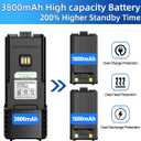 BAOFENG BF-F8HP PRO AR-5RM Battery Rechargeable 3800mAh Extended Battery Compatible with UV-5G Plus,UV-5RH PRO GPS,5RM,GM-5RH GMRS USB-C Charger for Ham Radio Handheld Walkie Talkies Accessories