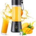 Cordless Portable Personal Size Blender - Mini Blender Make Smoothies and Shakes, 380Ml BPA Free Travel Cup, Powerful Blending Suit in Office/Home/Gym