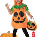 Morph Toddler Pumpkin Costume - Pumpkin Costume Toddler - Kids Pumpkin Halloween Costume - Toddler Halloween Costume Pumpkin (3-4 Years)