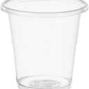 Jaluxing 500 Pack 3.5 OZ Clear Plastic Cups, Small Disposable Mouthwash 3.5 Ounce Bathroom Cups (Formerly FULING)