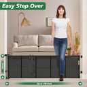 24" Tall X 120" Extra Wide Retractable Baby Gates, Short Dog Gates to Step Over, Reinforced Long Mesh Pet Gate with Support Rods, Small Puppy Gates for The House, Black