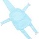 Baby Bath Seat Support Non Slip Universal Detachable Net Bathtub Sling Shower Mesh (Light Blue)