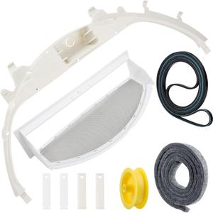 WE49X20697 Dryer Repair & Maintenance Kit with WE18X25100 Lint Filter, Compatible with Select GE Dryers Includes WE3M26 Bearing, WE12X83 Idler Pulley, Drive Belt, Felt Seal & Glide Slides