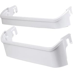 240338001 (TOP) and 240338101 (BOTTOM) Door Shelf Bin Racks Compatible with Frigidaire or Kenmore Refrigerator