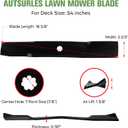 Lawn Mower Medium Lift Blades Replace for Craftsman John Deere 54 inch Deck GX21380 GY20679 GY20684 GY20686 D170 G110 190C LA150 3 Pack