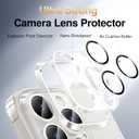 2 x SMARTDEVIL for iPhone 15 Pro Max Case Clear, Anti-Yellowing, Military-Grade Protection, Transparent Slim Clear Phone Case for iPhone 15 Pro Max, Full Camera Lens Protection, Anti-Scratch, Clear