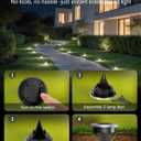 2.8 Inch Mini Solar Ground Lights 12 Pack, Solar Lights Outdoor Waterproof, Solar Garden Lights Outdoor Landscape Lighting for Pathway Walkway Patio Yard Driveway, Cold White