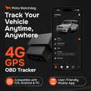 GPS Tracker for Vehicles, No Subscription with Real-Time Location, Mileage Tracking, Speeding Monitoring, Route History, Geofence, OBD, for Fleets & Families, USA, Any Vehicle 1998+, Moto Watchdog