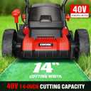 EWORK 40V Electric Lawn Mower Cordless, 14" Electric Push Mower with Grass Catchers, 2 x 4.0 Ah Batteries & Charger, 6-Height Adjustment, 21 lbs Lightweight Battery Powered Lawnmower for Small Yard