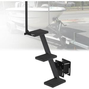 Eastrexon Boat Trailer Steps 3 Step with Anti-Slip Mat & Safety Handrail