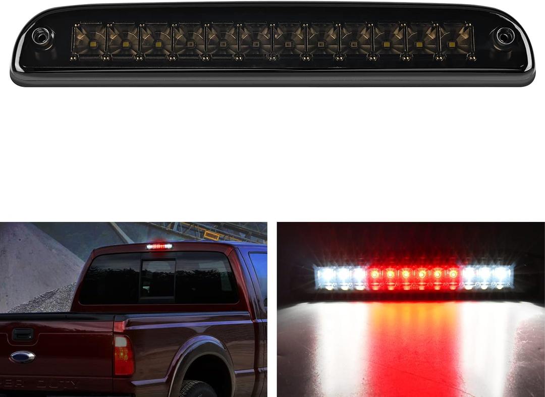 Nilight Third Brake Light Tail High Mount 3rd Stop Cargo Reverse LED Lights For 1999-2016 Ford Ranger F-250 F-350 F-450 F-550 Super Duty 1994-2010 Mazda B2300 B3000 B4000 (red)