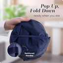 Handy Laundry Collapsible Mesh Pop Up Hamper with Wide Opening and Side Pocket - Breathable, Sturdy, Foldable, and Space-Saving Design for Clothes and Storage (Blue | 2-Pack)