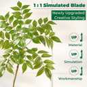 FloraFairy 6.5FT Artificial Sumac Tree with White Pot, Tall Faux Plants Indoor, Large Fake Tree with Nearly Natural Silk Plant (Real Touch), for Home, Office, Living Room, Patio, Lobby Decor